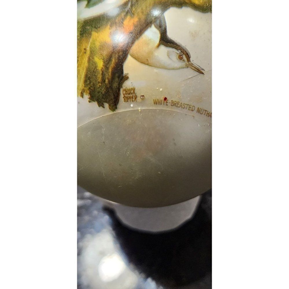 1975 Vintage Klipsainger White-Breasted Nuthatch Christmas Ball Ornament - Picture 4 of 8
